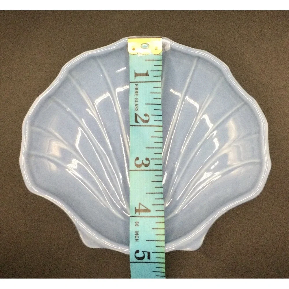 Vtg Pfaltzgraff Periwinkle Blue Clam Shell Dish/Trinket Dish - Made In USA